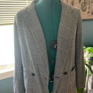 Knit + Comfy Houndstooth Suit Jacket Forever 21 Size L